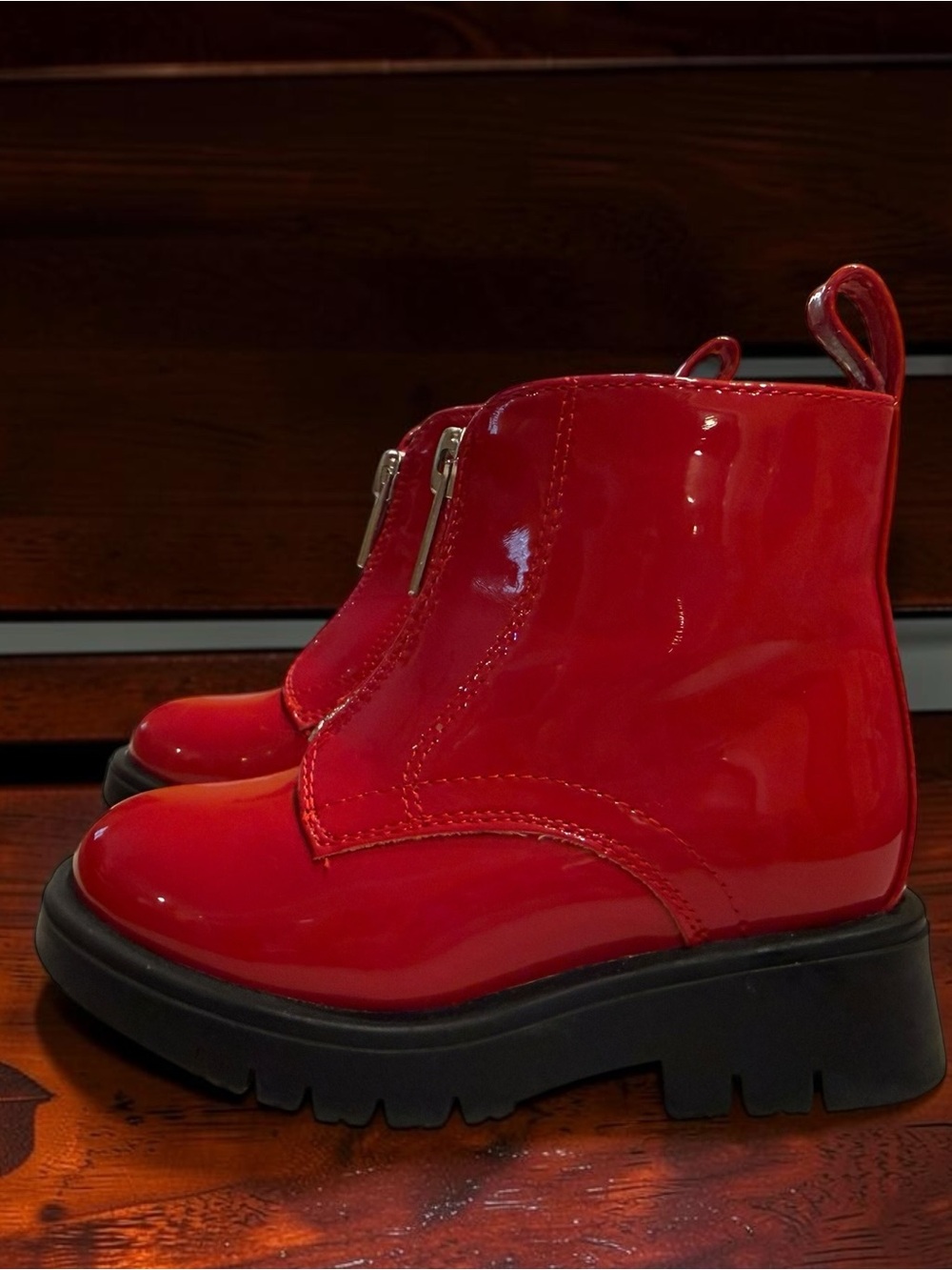 Baby GAP Red Patent Kids Chelsea Boots NWOT